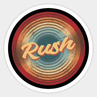 rush vintage circle Sticker